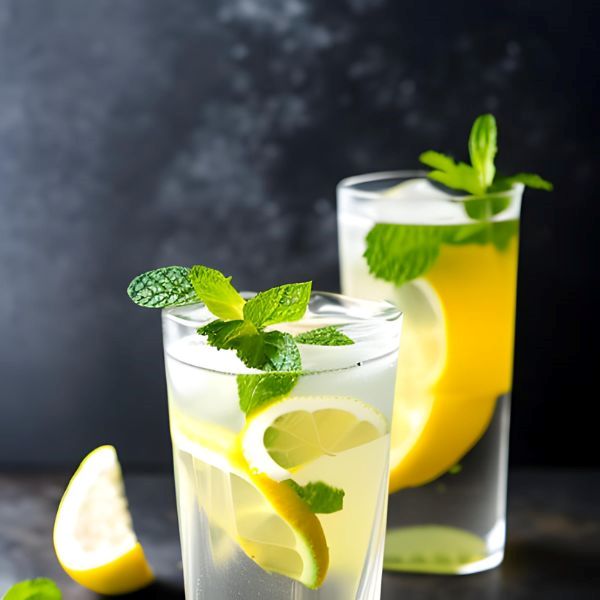 Erfrischender Zitronen-Ingwer-Minz-Drink